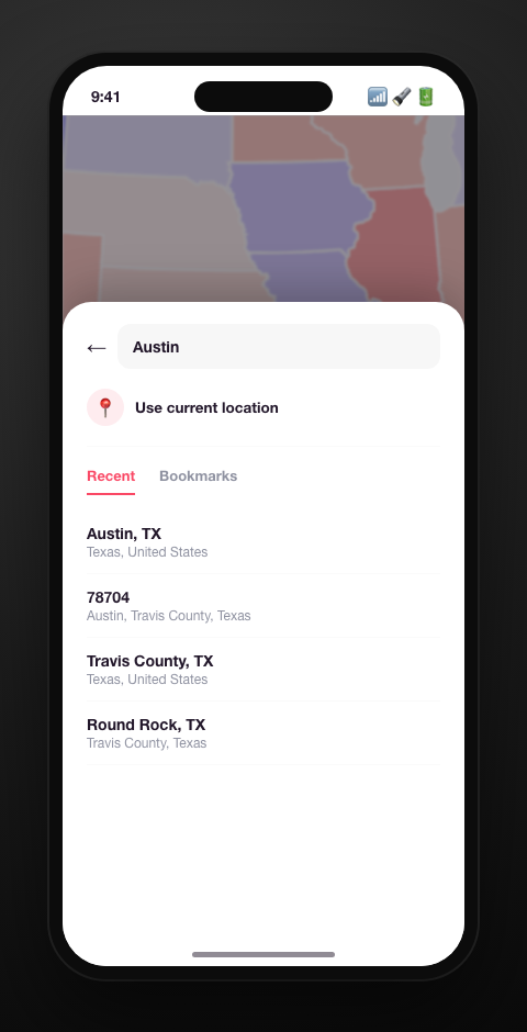 Map search