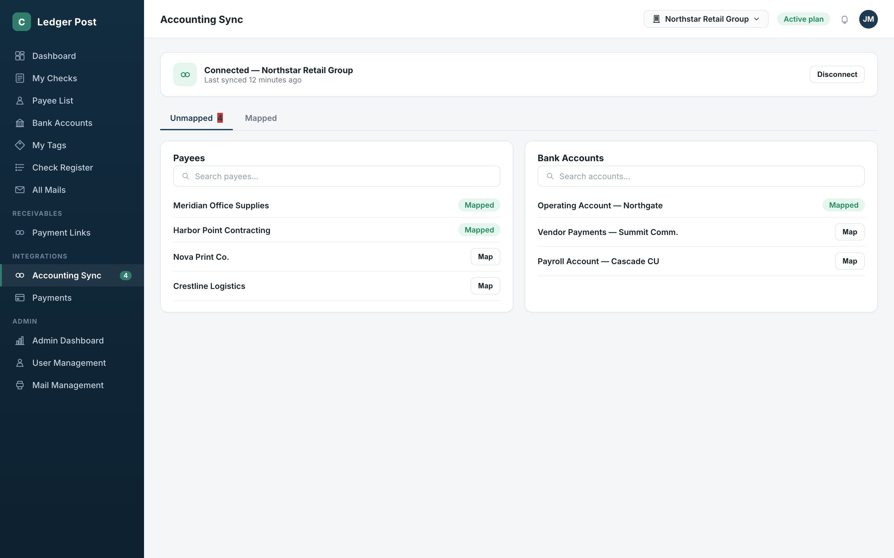 Accounting sync